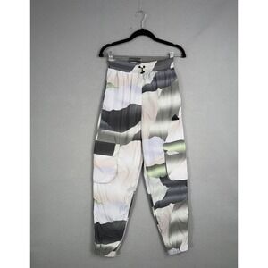 Adidas Pants Womens XS City Escape Camo Woven Track Cargo Joggers Zip Hem